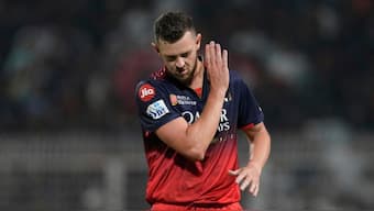 Royal Challengers Bengaluru pacer Josh Hazlewood has collected 5 wickets so far in IPL 2025 at an average of 8.60. AP