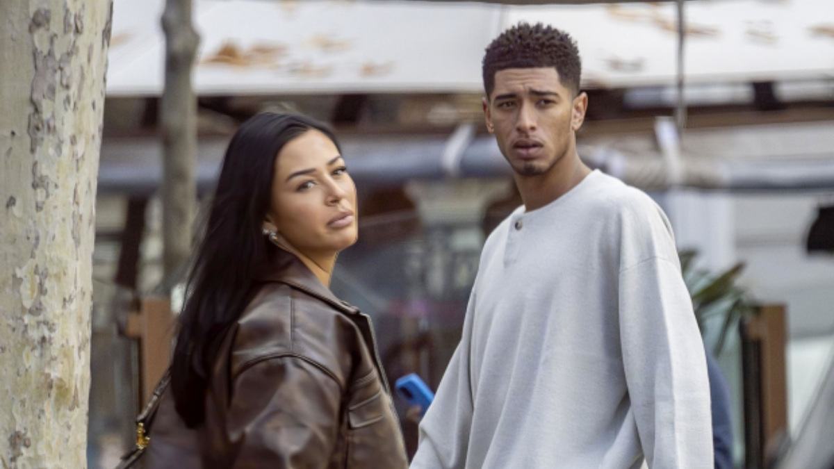 England and Real Madrid star Jude Bellingham seen with his partner, influencer and model Ashlyn Castro. Image credit: BackGrid England and Real Madrid star Jude Bellingham seen with his partner, influencer and model Ashlyn Castro. Image credit: BackGrid