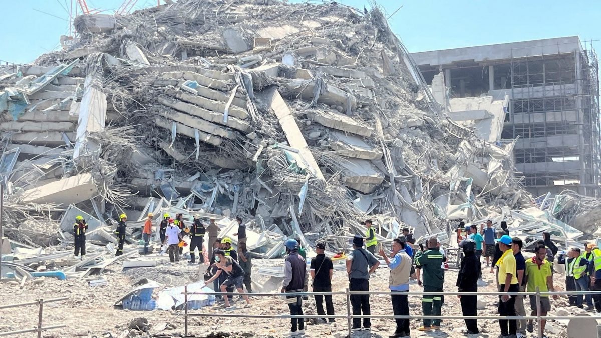 WATCH: Buildings sway, water spills from rooftop pools as massive 7.7-magnitude Myanmar earthquake triggers panic. Image: Reuters WATCH: Buildings sway, water spills from rooftop pools as massive 7.7-magnitude Myanmar earthquake triggers panic. Image: Reuters