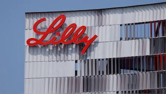 Eli Lilly logo is shown on one of the company's offices in San Diego, California, US, September 17, 2020. File Image/Reuters