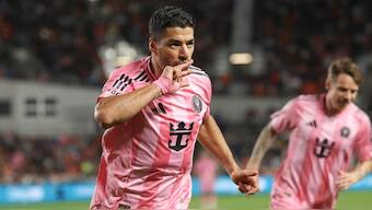 Luis Suárez compensated for Lionel Messi's absence by scoring a wonder goal for Inter Miami against Houston Dynamo. Image: Reuters
