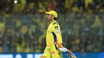 MS Dhoni walks out to bat during Chennai Super Kings' opening game of IPL 2025 against arch-rivals Mumbai Indians. Image: AP