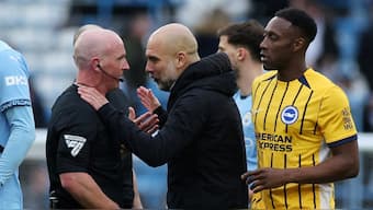 Man City are fifth in Premier League after a draw against Brighton. Image: Reuters
