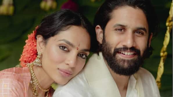 Naga Chaitanya pulls Sobhita Dhulipala’s leg in a playful banter, showcasing their strong bond & love