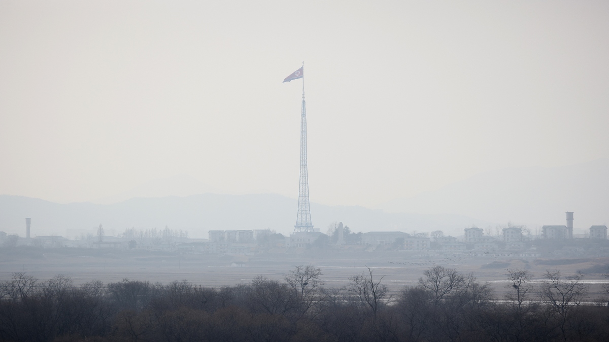 A North Korean flag flutters at the propaganda village of Gijungdong in North Korea, in this picture taken near the truce village of Panmunjom inside the demilitarized zone (DMZ) separating the two Koreas, South Korea, on February 7, 2023. Reuters File A North Korean flag flutters at the propaganda village of Gijungdong in North Korea, in this picture taken near the truce village of Panmunjom inside the demilitarized zone (DMZ) separating the two Koreas, South Korea, on February 7, 2023. Reuters File