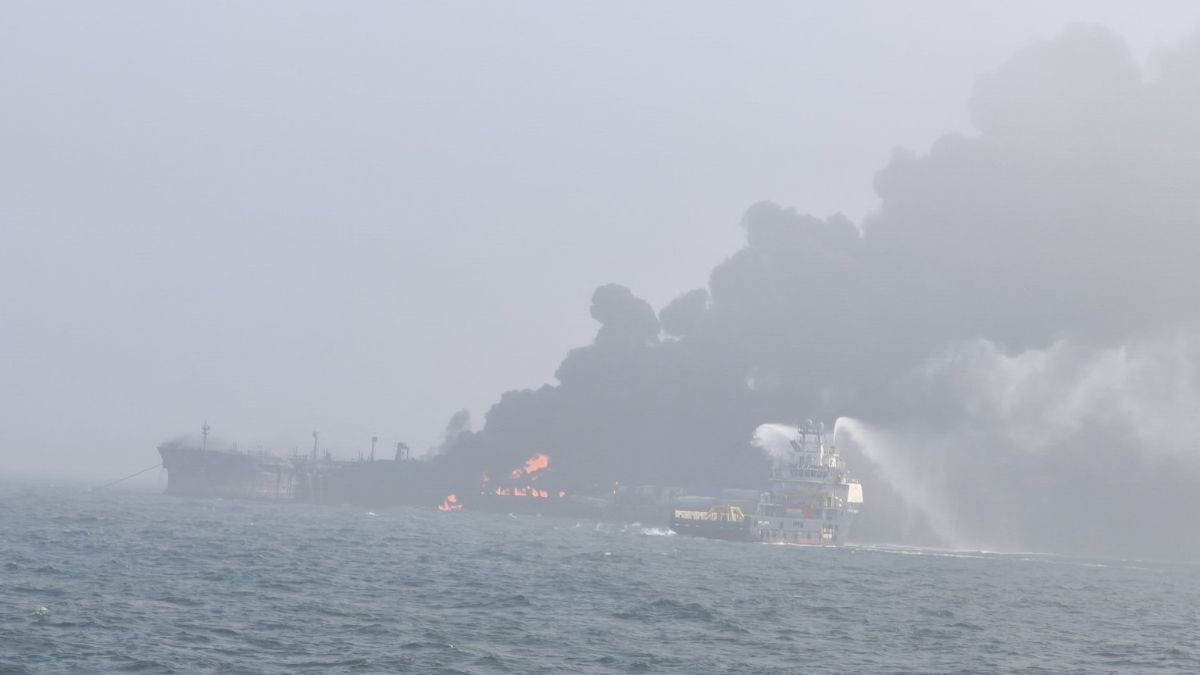 Fire and rescue service crews respond to a collision between oil tanker and a cargo ship off the northeastern coast of England in this picture obtained by Reuters on March 10, 2025. File Image/Reuters Fire and rescue service crews respond to a collision between oil tanker and a cargo ship off the northeastern coast of England in this picture obtained by Reuters on March 10, 2025. File Image/Reuters