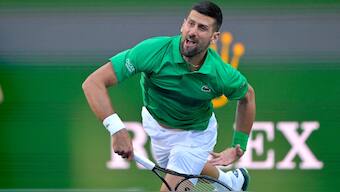 Novak Djokovic lost in the first round of Indian Wells ATP Masters, losing to Botic van de Zandschulp. Image: Reuters