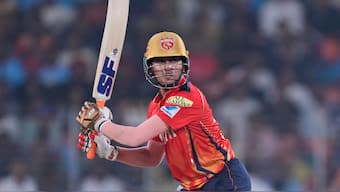 Punjab Kings opener Priyansh Arya struck seven fours and two sixes during his knock of 47 off 23 balls against Gujarat Titans on IPL debut. AP