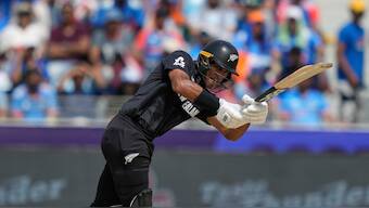 New Zealand's Rachin Ravindra moved to the top of the run-scorers' list with a knock of 37 off 29 balls in the final against India in Dubai. AP