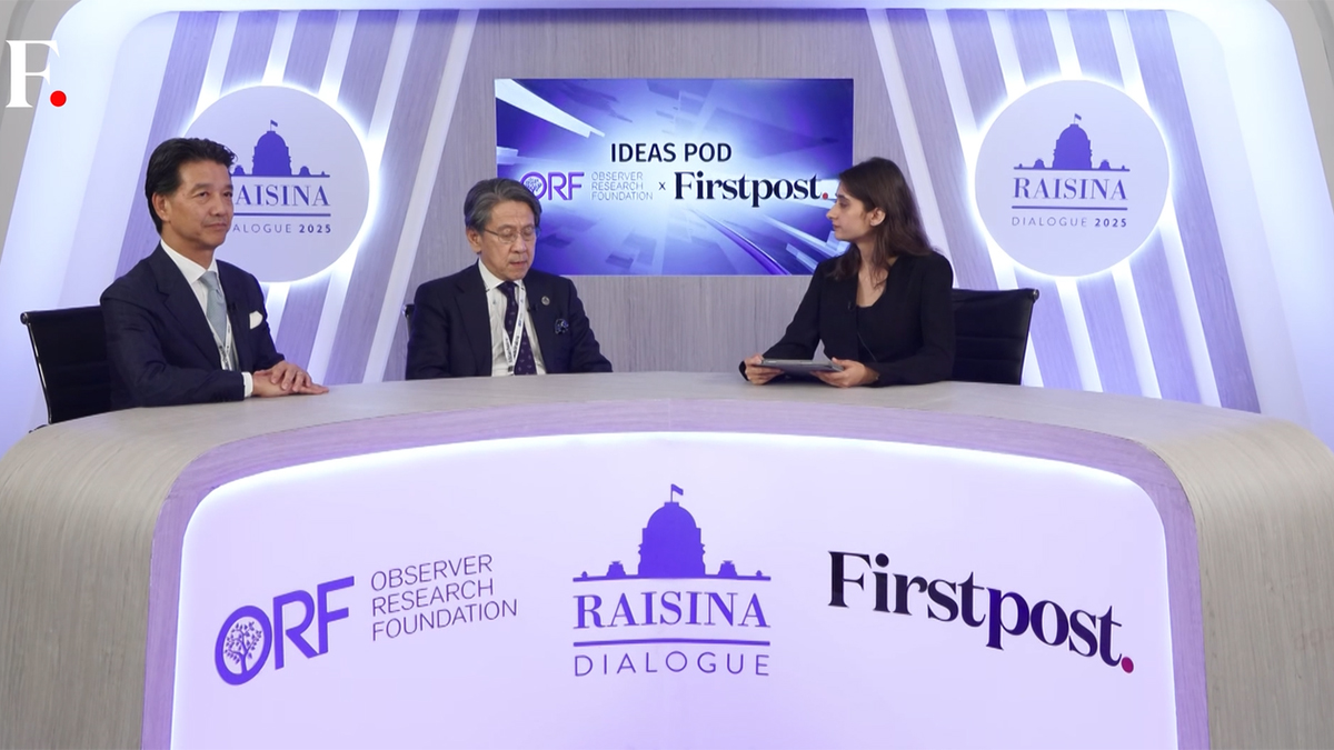 Osamu Yamamoto, Chief Executive Officer, Unison Capital Management Pte. Ltd., Japan and Tadashi Maeda, Chairman of the Board, Japan Bank for International Cooperation, Japan take part in the session Japan’s Strategic Investments moderated by Jhanvi Tripathi, Associate Fellow, Observer Research Foundation, India at Firstpost’s IdeasPod as part of the annual Raisina Dialogue organised by Observers Research Foundation (ORF) in partnership with the Ministry of External Affairs Osamu Yamamoto, Chief Executive Officer, Unison Capital Management Pte. Ltd., Japan and Tadashi Maeda, Chairman of the Board, Japan Bank for International Cooperation, Japan take part in the session Japan’s Strategic Investments moderated by Jhanvi Tripathi, Associate Fellow, Observer Research Foundation, India at Firstpost’s IdeasPod as part of the annual Raisina Dialogue organised by Observers Research Foundation (ORF) in partnership with the Ministry of External Affairs