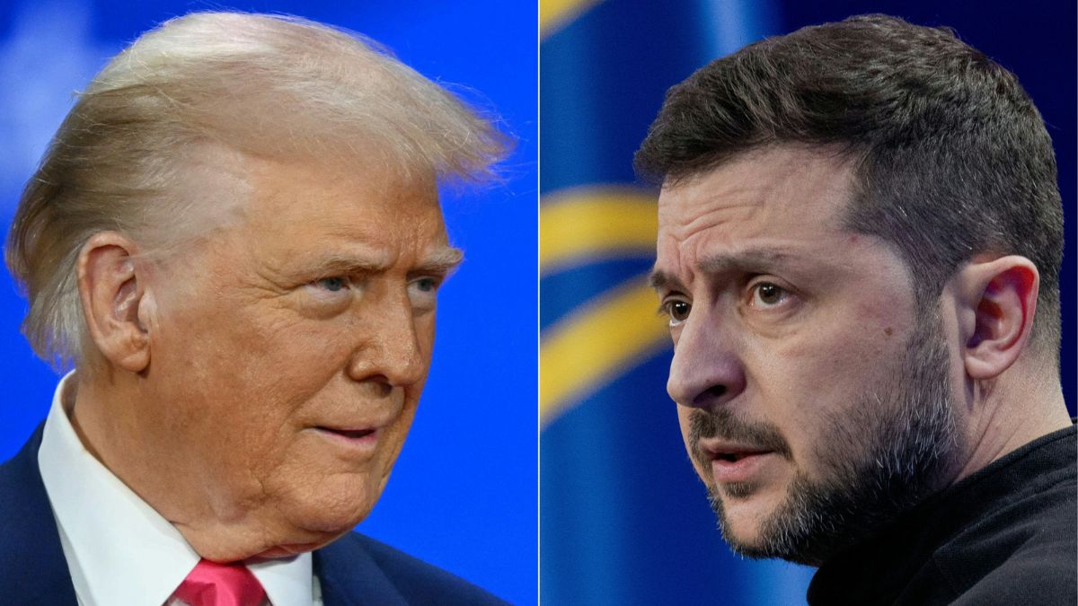 US President Donald Trump (L) on February 22, 2025, and Ukraine's President Volodymyr Zelensky (R) on February 23, 2025. AFP US President Donald Trump (L) on February 22, 2025, and Ukraine's President Volodymyr Zelensky (R) on February 23, 2025. AFP