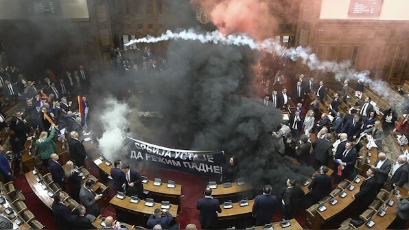 Watch | Violence in Serbian parliament as prime minister resigns