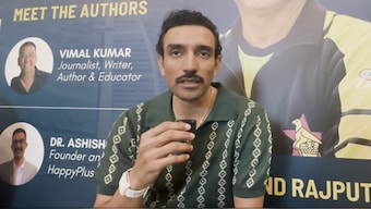 Former India wicketkeeper-batter Robin Uthappa speaks at the launch of the book 'Life Lessons From Cricket' in Dubai. Image credit: Video Screengrab