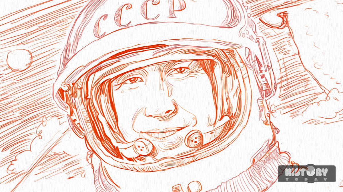 On 18 March, 1965, Soviet cosmonaut Alexei Leonov became the first person to leave a space capsule and, tethered to it, float freely in orbit – to space-walk. Illustration: Santan On 18 March, 1965, Soviet cosmonaut Alexei Leonov became the first person to leave a space capsule and, tethered to it, float freely in orbit – to space-walk. Illustration: Santan