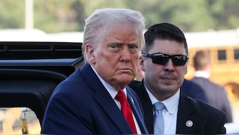 US President Donald Trump looks on before he departs for Washington, from West Palm Beach, Florida, US, March 30, 2025. File Image/Reuters