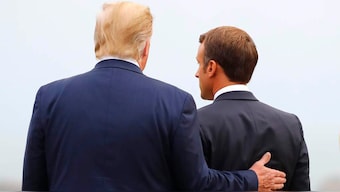 (File) French President Emmanuel Macron, and US President Donald Trump. AP file