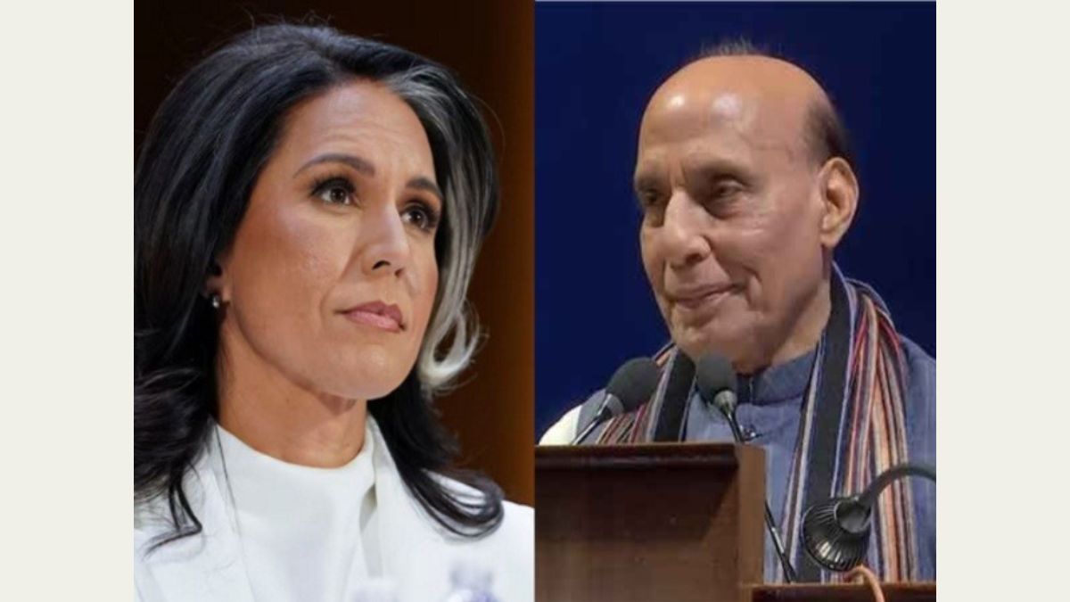 US Director of National Intelligence Tulsi Gabbard, Union Defence Minister Rajnath Singh. ANI US Director of National Intelligence Tulsi Gabbard, Union Defence Minister Rajnath Singh. ANI