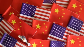 China and US flags are displayed in this illustration picture. Representational Image/Reuters