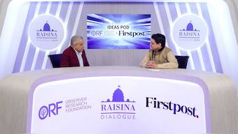 Kishore Mahbubani talks to Firstpost’s IdeasPod as part of the annual Raisina Dialogue. Image credit: Firstpost
