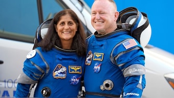 Nasa astronauts Sunita Williams, left, and Butch Wilmore are on their way back to Earth. File Photo/AP