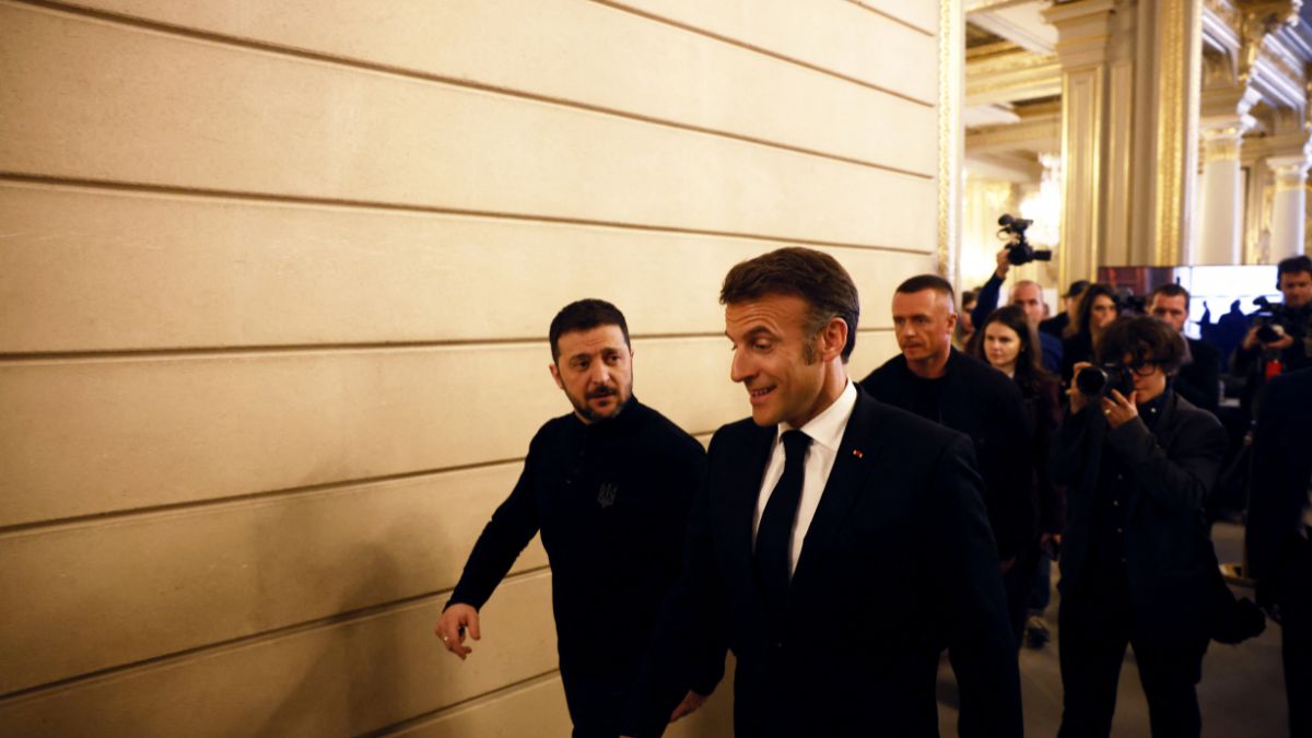 France's President Emmanuel Macron (R) and Ukraine's President Volodymyr Zelensky leave after a press conference at the Elysee Palace in Paris on March 26, 2025. AFP France's President Emmanuel Macron (R) and Ukraine's President Volodymyr Zelensky leave after a press conference at the Elysee Palace in Paris on March 26, 2025. AFP