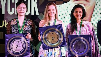 Indian GM Harika Dronavalli finished third in the FIDE Nicosia GP 2025. Image: FIDE