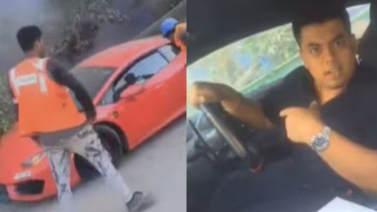 Lamborghini runs into 2 people in Noida. Who was behind the wheel? What happened? Lamborghini runs into 2 people in Noida. Who was behind the wheel? What happened?