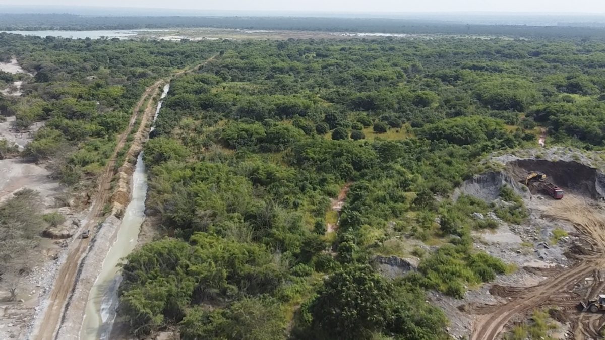 This image taken from video Wednesday, Feb. 19, 2025, shows the path of mine waste in a river near a Sino-Metals Leach Zambia mine near Kitwe. AP This image taken from video Wednesday, Feb. 19, 2025, shows the path of mine waste in a river near a Sino-Metals Leach Zambia mine near Kitwe. AP