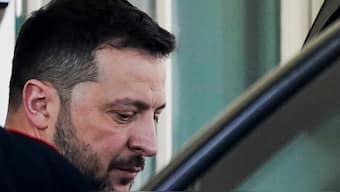 Ukrainian President Volodymyr Zelenskyy departs after a press conference with U.S. President Donald Trump was canceled following their Oval Office meeting at the White House in Washington, D.C. Reuters