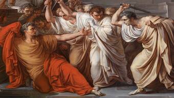 Julius Caesar, the Roman dictator, was assassinated on the Ides of March (15 March) 44 BC by a group of senators during a Senate session at the Curia of Pompey, located within Rome's Theatre of Pompey. Image Courtesy: Wikimedia Commons