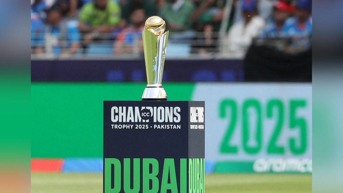 Champions Trophy is seen before a match in Dubai. Image: Reuters Champions Trophy is seen before a match in Dubai. Image: Reuters