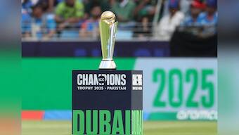 Champions Trophy is seen before a match in Dubai. Image: Reuters