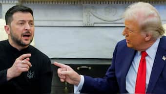 US president Donald Trump meets with Ukrainian president Volodymyr Zelenskiy at the White House. Source: Reuters