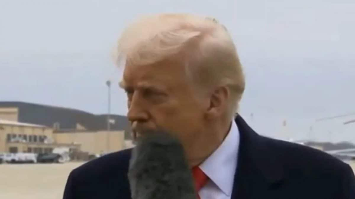 ‘She just made big story:’ Trump gets hit in the face with microphone, gives death stare