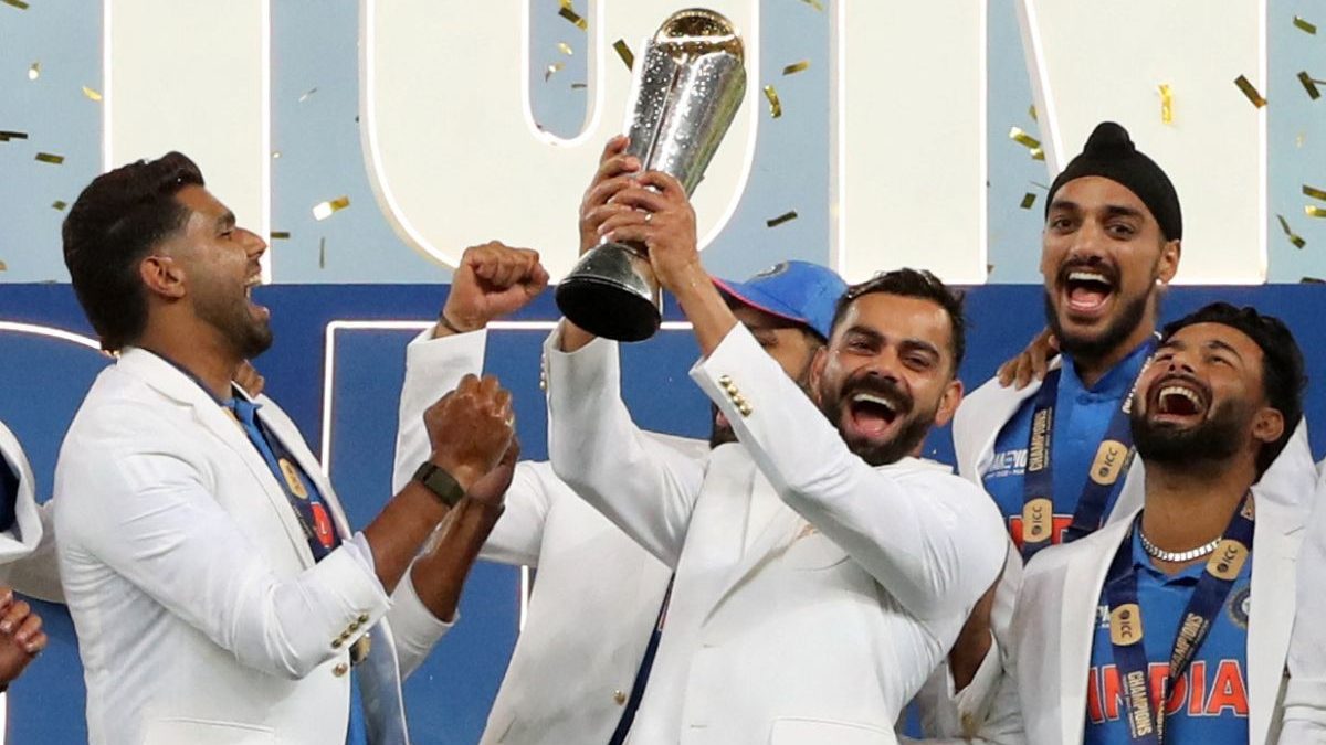 India lift the Champions Trophy 2025 with a 4-wicket win over New Zealand. Image: Reuters India lift the Champions Trophy 2025 with a 4-wicket win over New Zealand. Image: Reuters