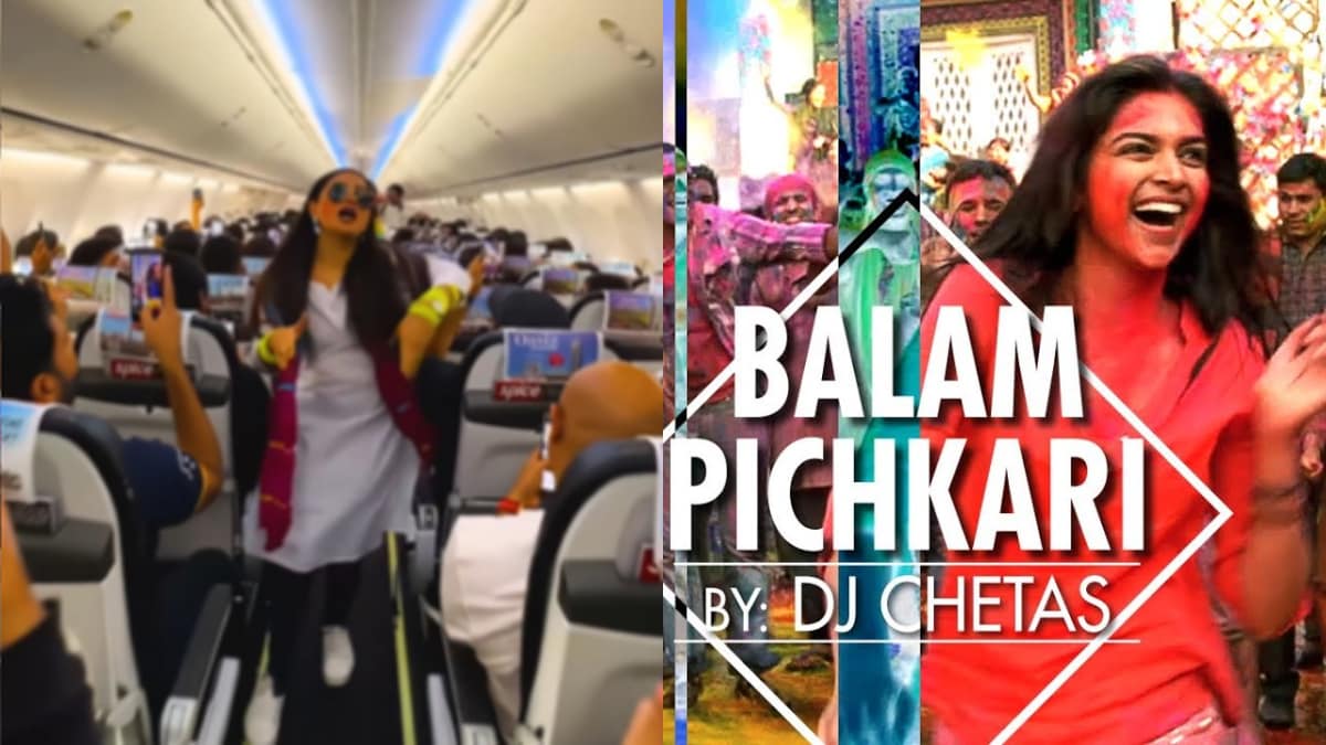 'SpiceJet' crew dances on the song 'Balam Pichkari' on Holi, netizens say 'Shame on them because...'