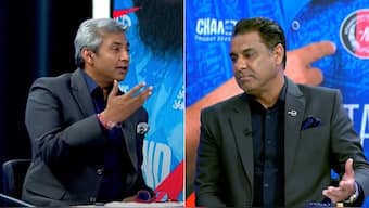 Ajay Jadeja and Waqar Younis on a Pakistani TV show. Image: SportsCentral/YT