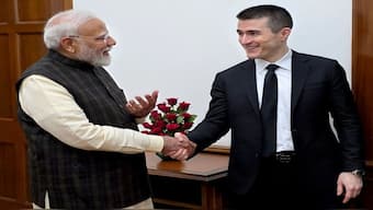 Prime Minister Narendra Modi with Lex Fridman. The two had an "epic" three-hour discussion during which they discussed everything under the sun. Image Courtesy: @lexfridman/X