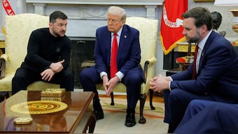 Ukrainian President Volodymyr Zelensky argues with US President Donald Trump and Vice President JD Vance at the White House in Washington, on, February 28. Reuters