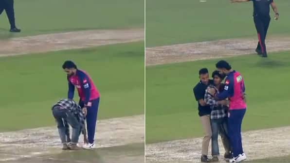 IPL 2025: Fan invades pitch to touch Riyan Parag's feet during RR vs KKR in Guwahati; here's how he could be punished