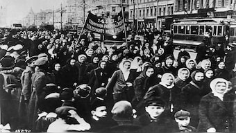 Women's demonstration for bread and peace in 1917. This eventually overthrew the Russian monarchy and is known to be the reason why International Women's Day is held on March 8. File image/ State museum of political history of Russia/WIkimedia Commons