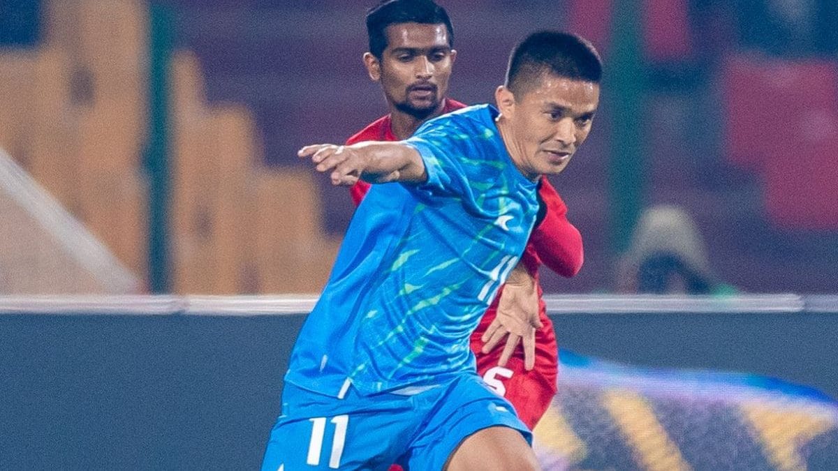 India finally win after 489 days as Sunil Chhetri scores 95th international goal on return