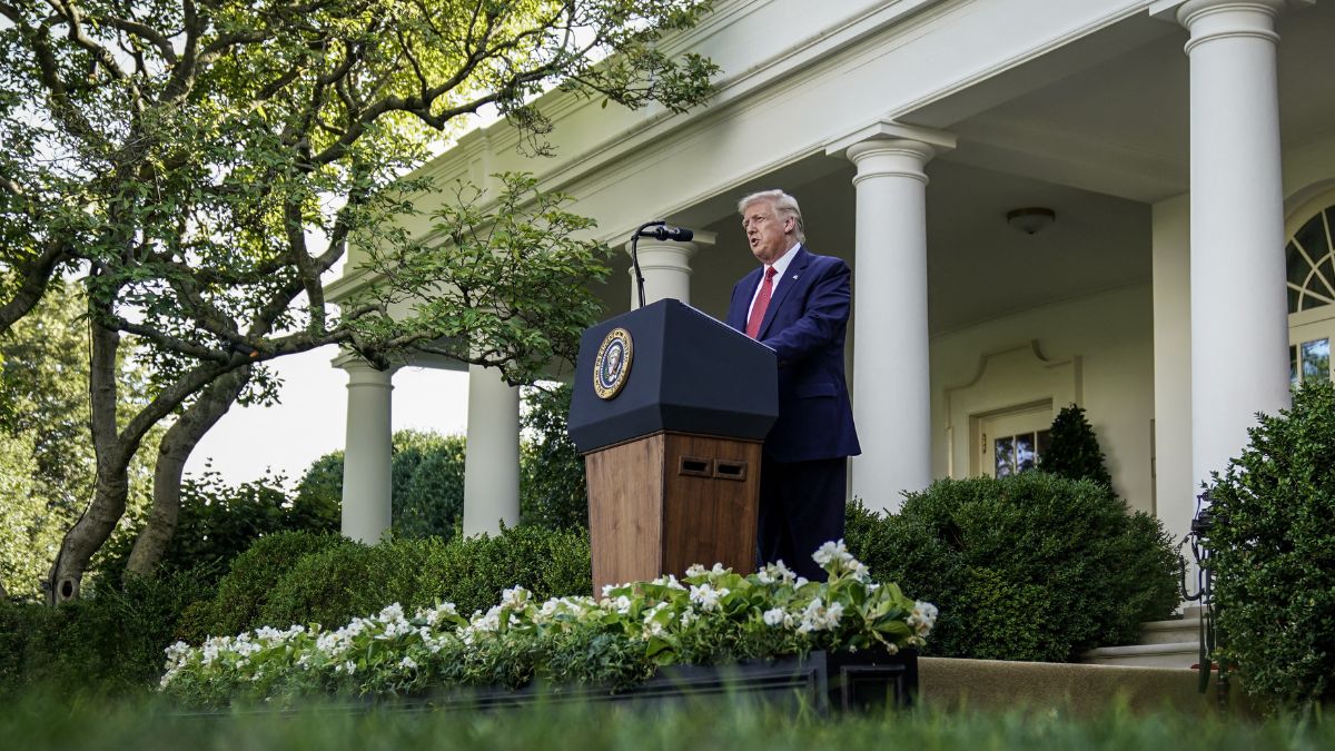 Trump recently revealed plans to replace the White House Rose Garden's grass with a hard surface that would resemble the patio of his Mar-a-Lago residence in Florida. File image/AFP Trump recently revealed plans to replace the White House Rose Garden's grass with a hard surface that would resemble the patio of his Mar-a-Lago residence in Florida. File image/AFP