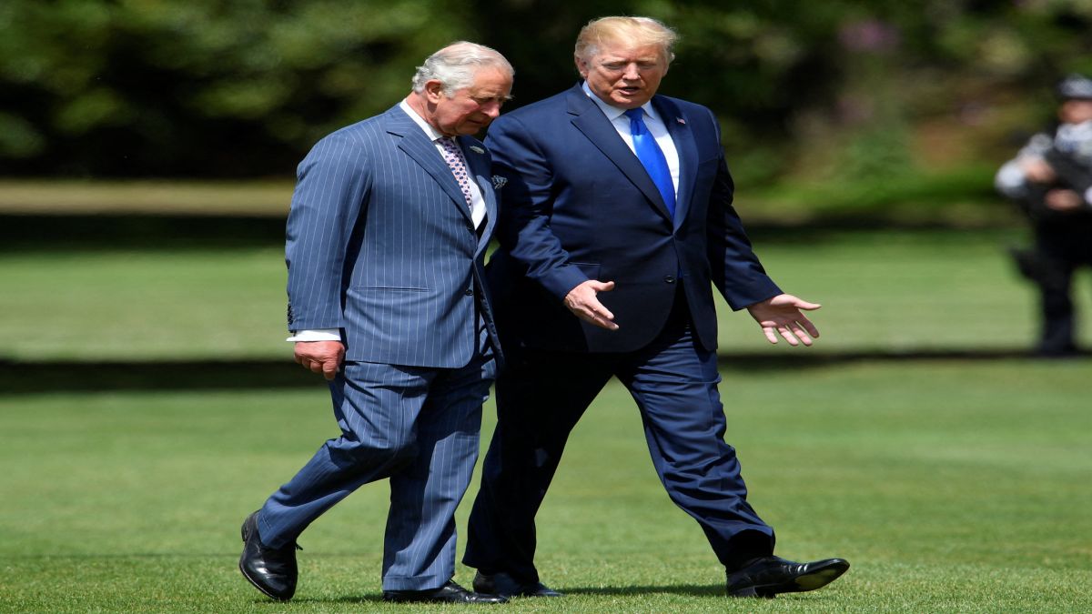 US President Donald Trump walks with Britain's King Charles. The US president said he liked the idea of the United States joining the British Commonwealth after a report claimed King Charles III would make an offer. File image/AFP
 US President Donald Trump walks with Britain's King Charles. The US president said he liked the idea of the United States joining the British Commonwealth after a report claimed King Charles III would make an offer. File image/AFP