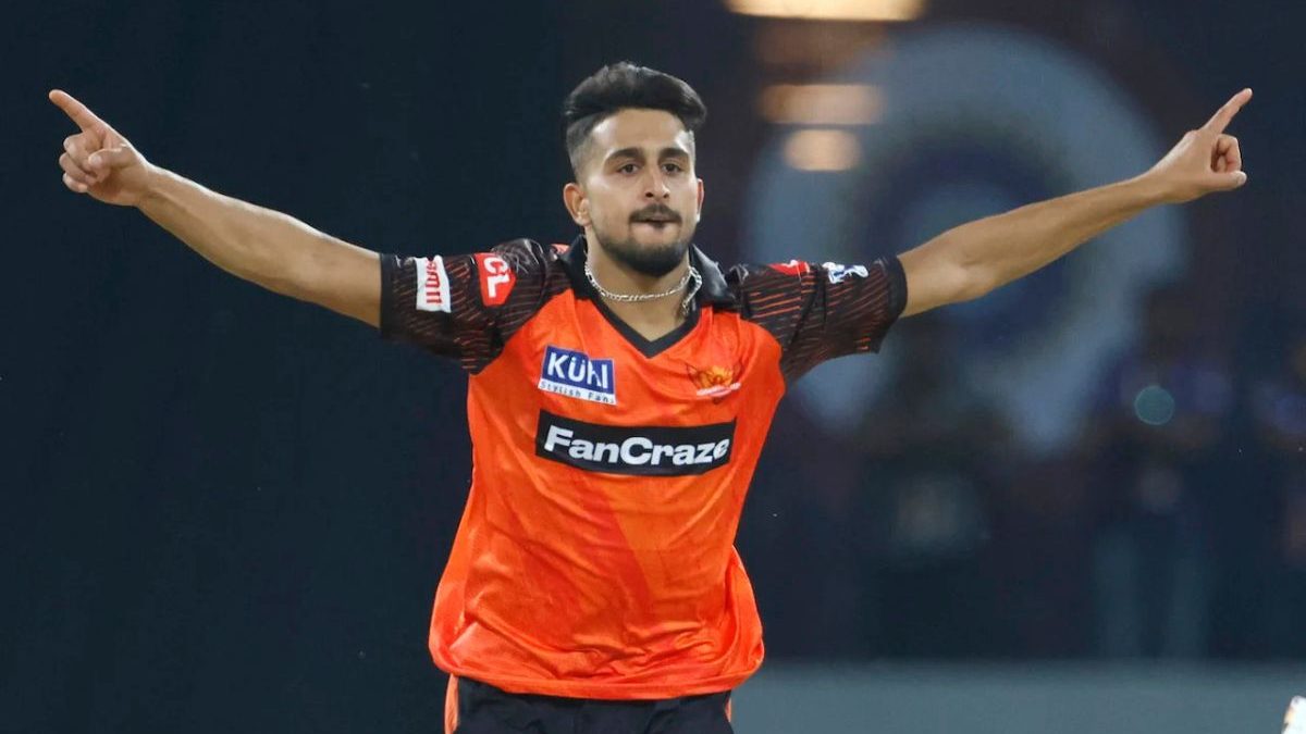 Umran Malik celebrates after taking a wicket in IPL. Image: BCCI Umran Malik celebrates after taking a wicket in IPL. Image: BCCI