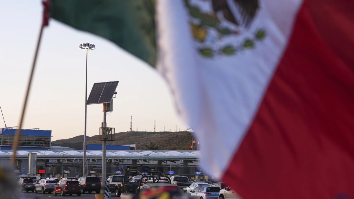 Vehicles wait in line to cross border into the US at San Ysidro Port of Entry, Mexico. AP Vehicles wait in line to cross border into the US at San Ysidro Port of Entry, Mexico. AP