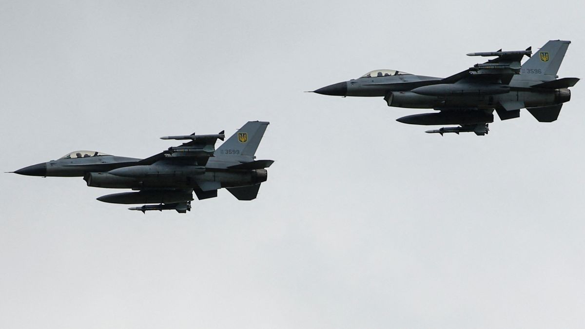 F-16 fighting aircraft are seen in the air in an undisclosed location in Ukraine. Image used for representative purpose/Reuters F-16 fighting aircraft are seen in the air in an undisclosed location in Ukraine. Image used for representative purpose/Reuters