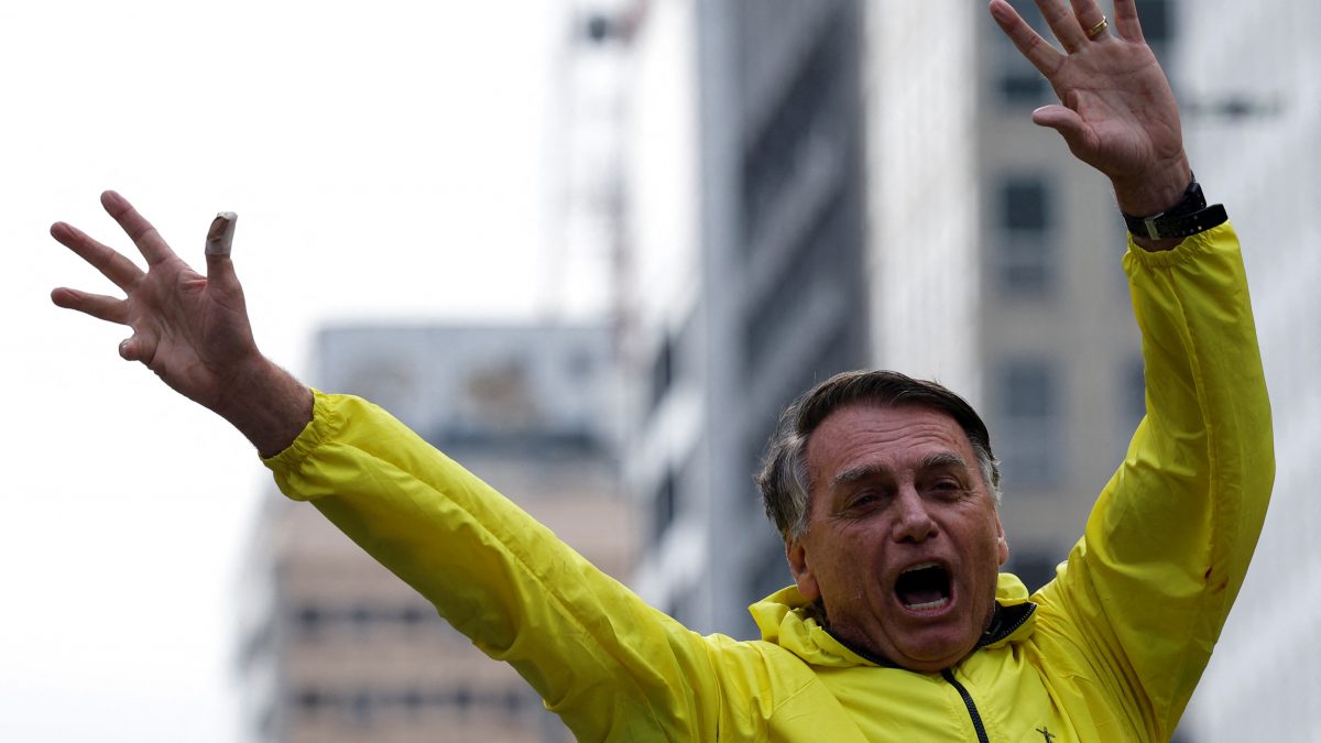 Former Brazilian President Jair Bolsonaro gestures during a demonstration against his judicial process and to demand the amnesty of all accused of taking part in the allegedly conspiring to overthrow the government, in Sao Paulo, Brazil. Reuters Former Brazilian President Jair Bolsonaro gestures during a demonstration against his judicial process and to demand the amnesty of all accused of taking part in the allegedly conspiring to overthrow the government, in Sao Paulo, Brazil. Reuters