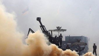 Indian Army soldiers participate in a mock drill exercise during the Army Day parade in New Delhi, India. File image/ Reuters
