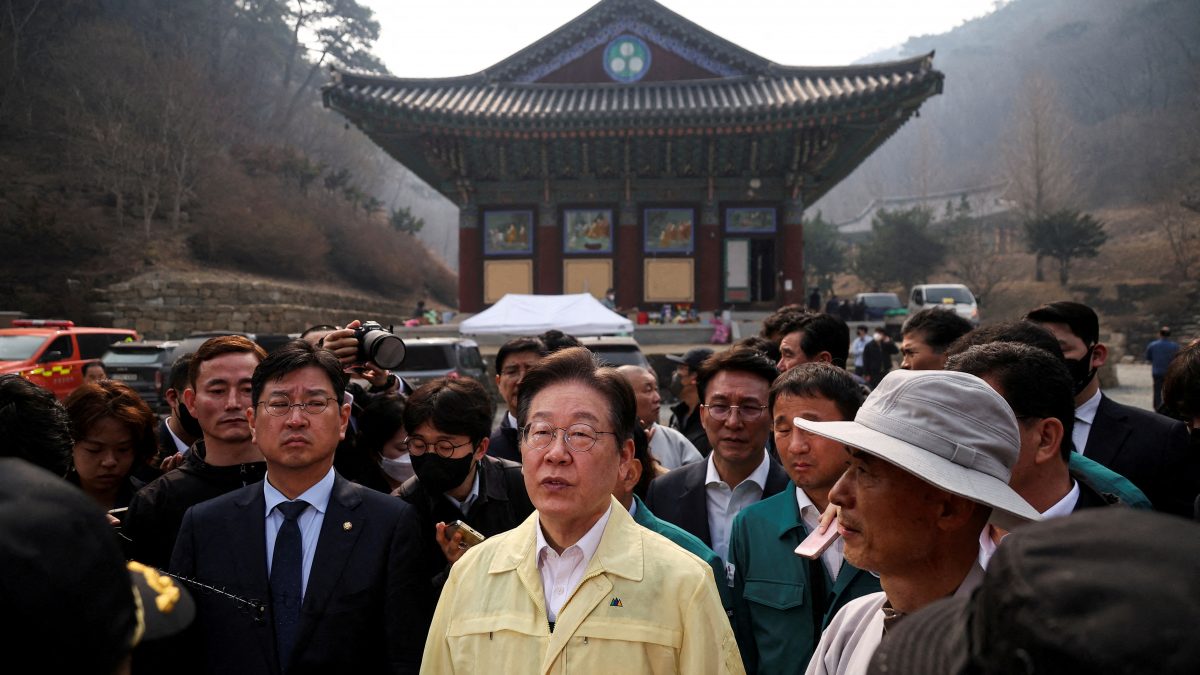 Lee Jae-myung, leader of South Korea's main opposition Democratic Party. File image/ Reuters Lee Jae-myung, leader of South Korea's main opposition Democratic Party. File image/ Reuters